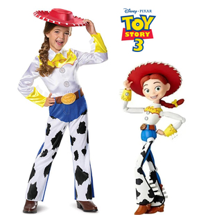 新款 迪士尼女童翠丝扮演服万圣节玩具总动员Jessie cos活动表演服