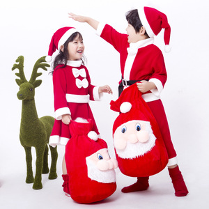 儿童圣诞节服装男童圣诞老人衣服女童万圣节装扮幼儿园可爱演出服