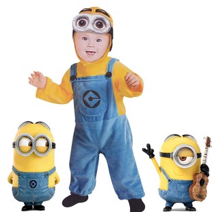 我舞台演出服 卑鄙 儿童小黄人cos服万圣节服装 幼儿园活动走秀装