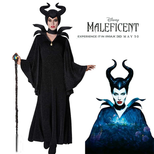 新品成人沉睡魔咒玛琳菲森扮演服万圣节迪士尼女巫Maleficent表演