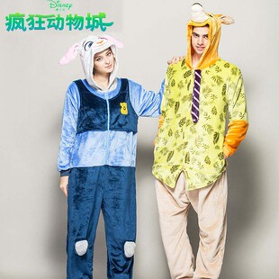 成人疯狂动物城兔子朱迪警官服狐狸杰克cos服万圣节Zootopia服装