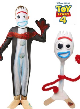 儿童玩具总动员Toy Story Forky cos迪士尼男宝万圣节小叉扮演服