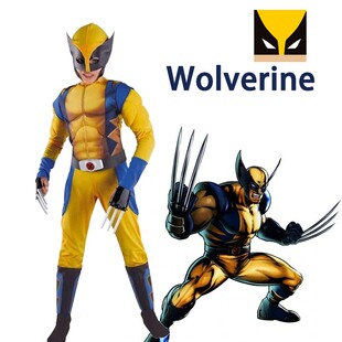 新款儿童金刚狼扮演服漫威超级英雄万圣节Wolverine cos角色扮演