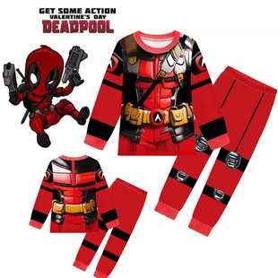 新款儿童死侍分体扮演服万圣节恶棍英雄deadpool 死侍3活动表演服