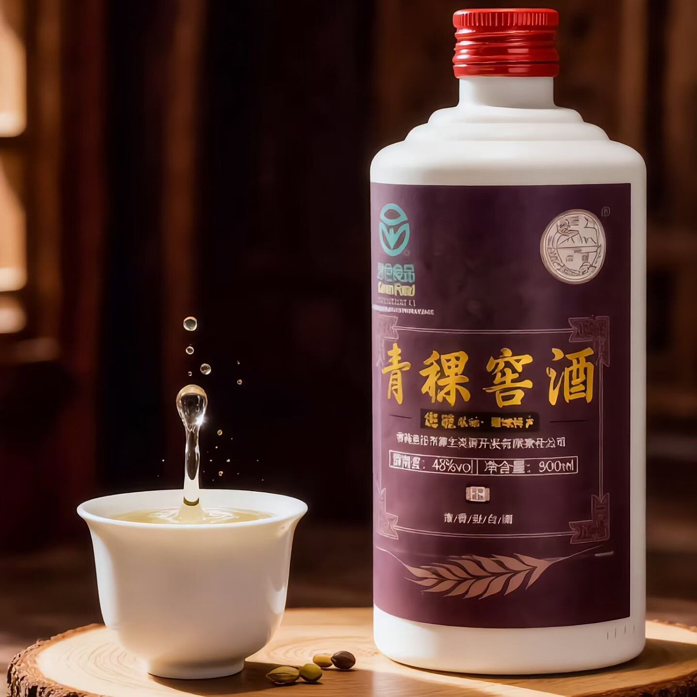 吉瑭青稞窖酒48度500ml*1瓶纯粮酿造雪域特产香格里拉云南清香型