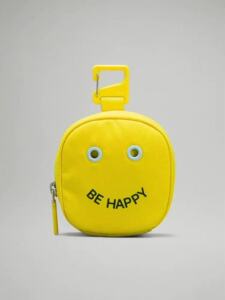 日潮lulu新款可爱笑脸耳机包百搭收纳布艺包挂件