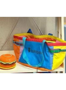 popoglow彩色大托特30L单肩手提羊驼多巴胺托特包包包