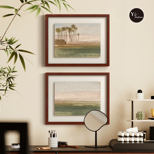 法式中古风复古侘寂风组合装饰画