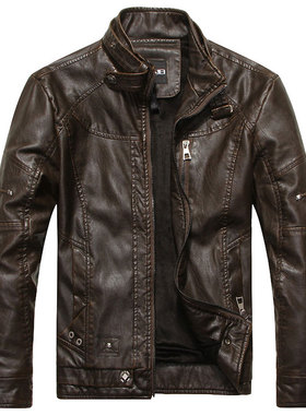 jaqueta de couro masculina men's leather jackets 机车皮夹克