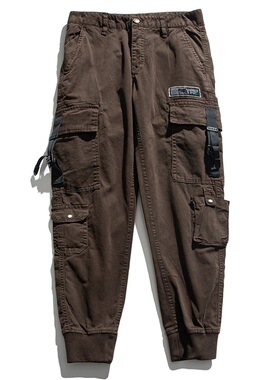 Streetwear Black/khaki Mens Harem Jogger Pants Cargo Hip Hop