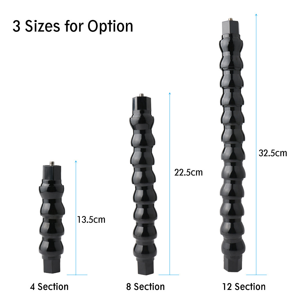 单反蛇形臂弯曲三脚架支架运动相机1/4螺丝母摄像延长杆运动转接