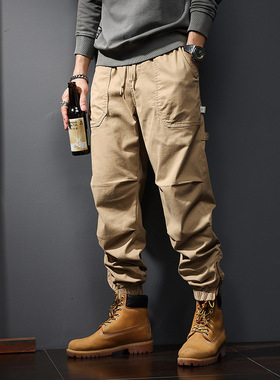 fashion cargo pants men cotton casual jogger trousers 8XL