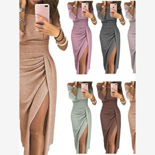 Women Dresses Evening Female party sleeve Gown dress女 Long
