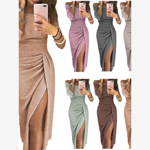 Female Long sleeve Women Dresses Evening Gown party dress女