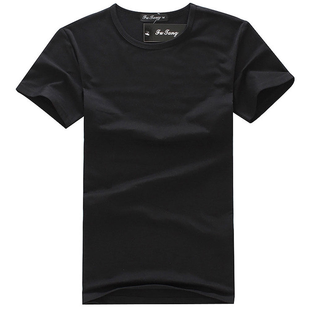 Men pure color Cotton T-shirt 夏季基础款纯棉T恤 男短袖V领t恤