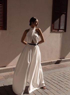 White leotards women's jumpsuits women trousers