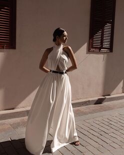 White leotards women's jumpsuits women trousers