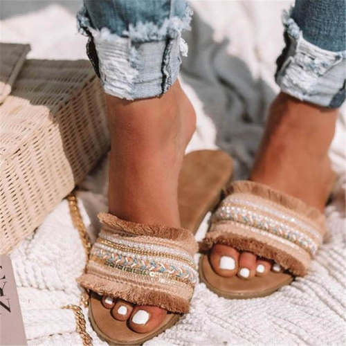 Women slippers summer Rome Retro sandals flat casual shoes