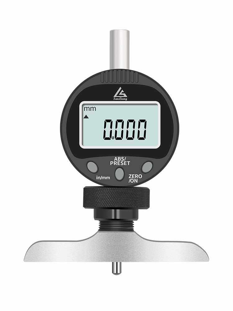 日本三量数显深度表0-30mm电子深度百千分表机械指针式深度规尺计
