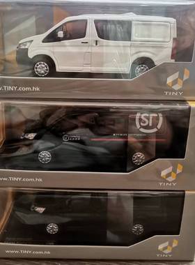 TINY微影 1:43 丰田海狮白色 Hiace H300 面包车货车合金汽车模型