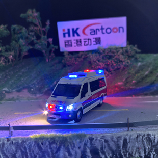 Tiny44# 1/76 警车合金模型车 改灯加灯锂电池 可充电功能 收藏版