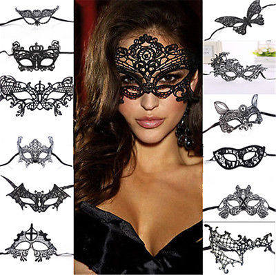 Sexy Women Lace Eye Mask Masquerade Ball Prom Halloween Cost