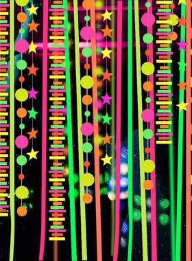 UV Glow Party Garlands Luminous Neon Streamer Black Light Re