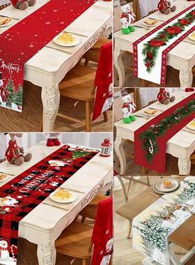Christmas Table Runner Merry Christmas Decoration for Home X