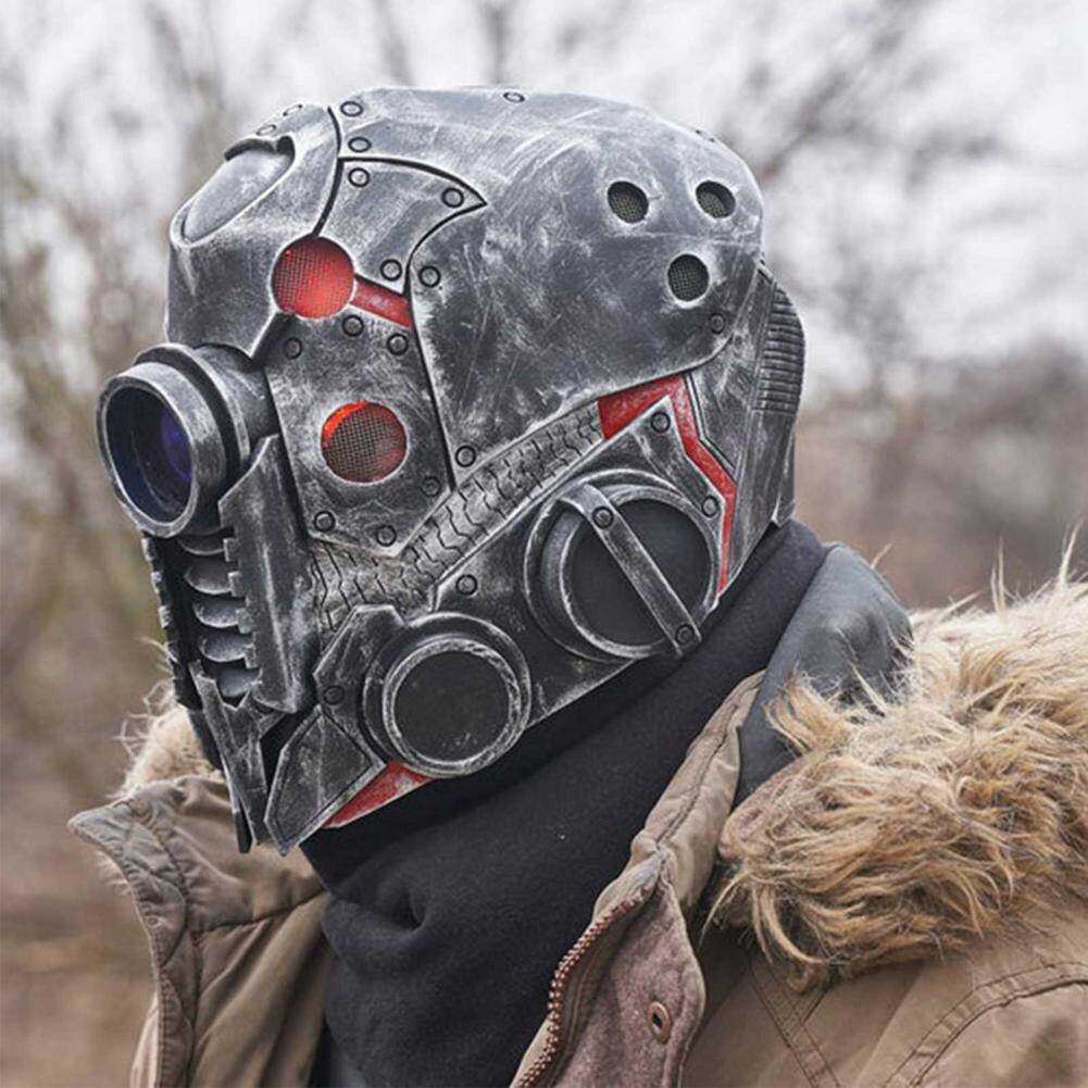 Punk Masque Helmet Halloween Cosplay Natural Latex Full Head