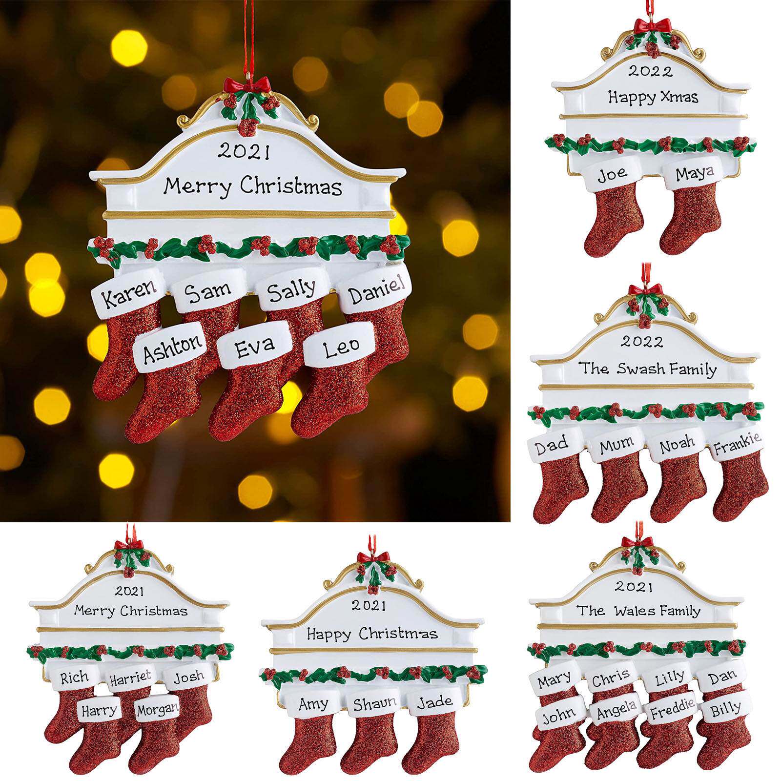 Diy Personalised Christmas Xmas Tree Stocking Ornament
