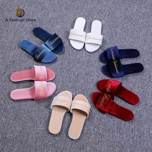 Spa Shower Slippers Bachelorette Brides Wedding Party Bridal