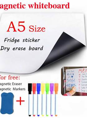 A5 Size Mini Magnet Whiteboard Small White Board Fridge Stic