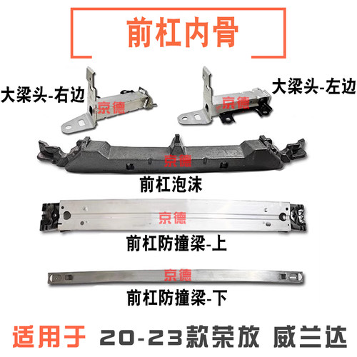 适用20-24款荣放威兰达前保险杠防撞梁内骨大梁头纵梁头前杠泡沫