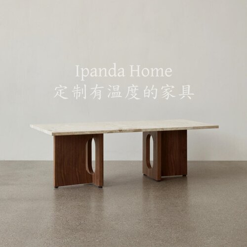 中古实木大理石设计师茶几咖啡桌