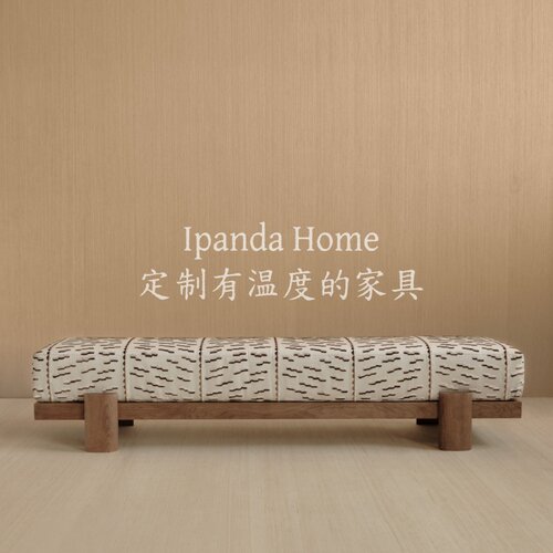 中古风实木布艺床尾凳家用餐凳子
