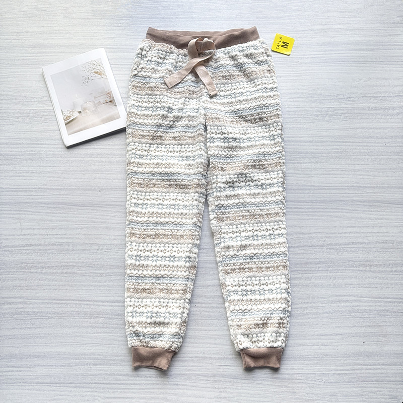 女珊瑚绒加厚保暖睡裤家居长裤冬