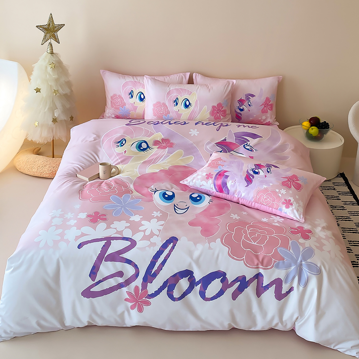 小马宝莉纯棉床上用品被套四件套