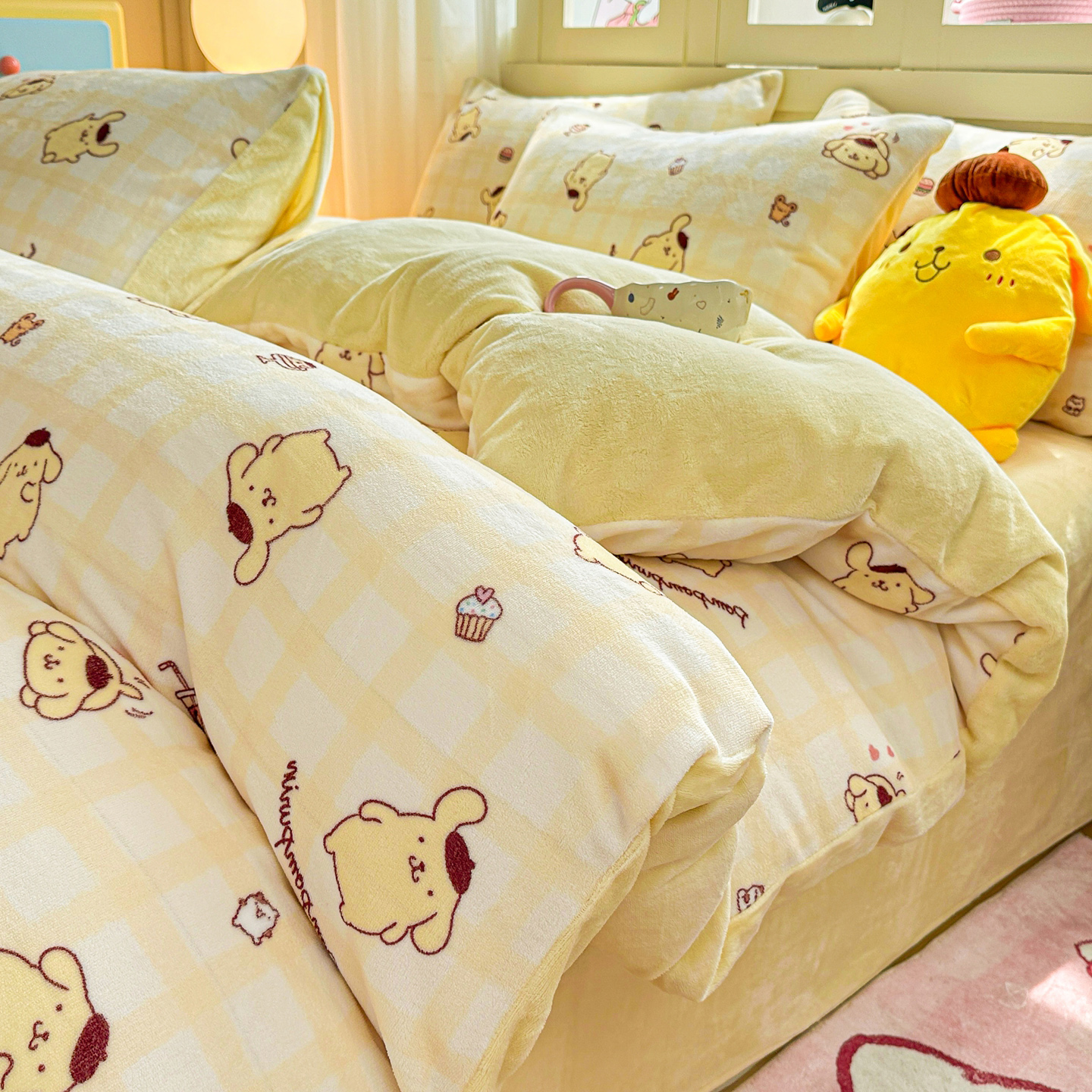 帕恰狗被套单件儿童牛奶绒四件套