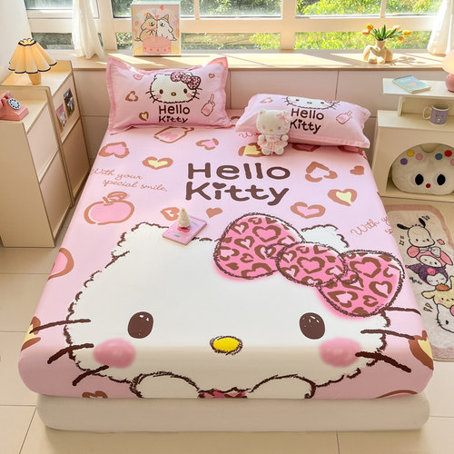 helloKitty纯棉床笠床单儿童床罩