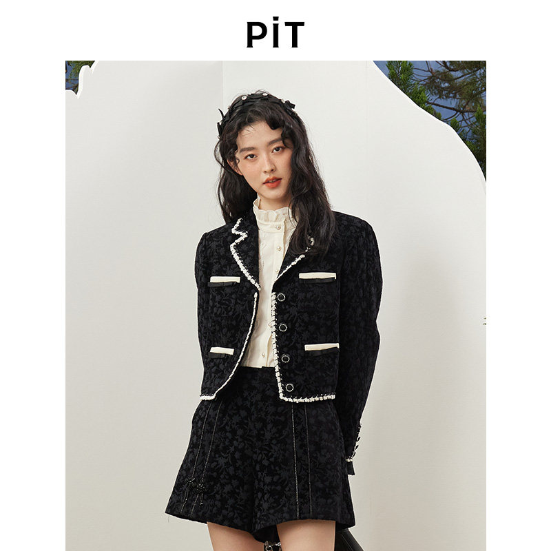 PIT经典复古小香风长袖外套女2026春季新款百搭短裤上衣,女装/女士精品,短外套,淘宝优惠券,粉丝福利购,淘宝优惠卷
