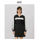 新款 PIT经典 黑白拼色假两件连衣裙2026春季 运动风短裙