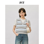 新款 PIT圆领短袖 纯色白色T恤女2026春季 百搭显瘦套头上衣