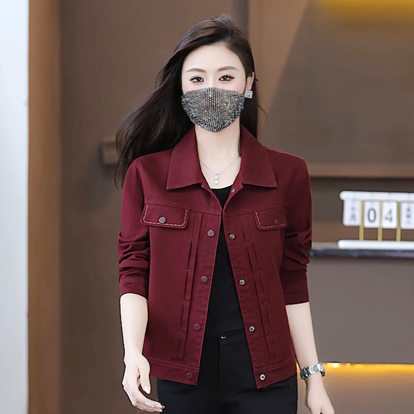 纯棉休闲牛仔外套女装2025春秋新款百搭显瘦小个子休闲夹克上衣潮,女装/女士精品,短外套,淘宝优惠券,粉丝福利购,淘宝优惠卷