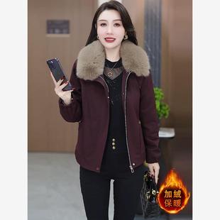 可拆卸毛领百搭加厚短款 新款 棉服 加绒保暖显瘦外套女2025冬季 时尚