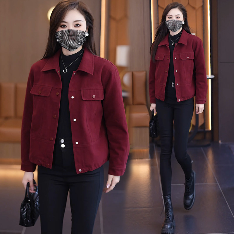 秋冬短款牛仔外套女2025新款爆款洋派夹克加绒加厚休闲服时尚大衣,女装/女士精品,短外套,淘宝优惠券,粉丝福利购,淘宝优惠卷