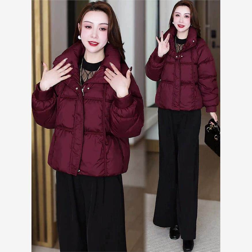 冬季时尚棉服女2025新款时尚百搭洋气显瘦加厚立领保暖棉衣短外套,女装/女士精品,棉衣/棉服,淘宝优惠券,粉丝福利购,淘宝优惠卷