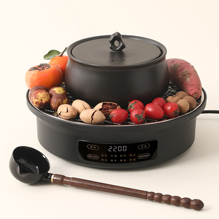 高档围炉煮茶器全套电陶炉煮茶炉陶瓷煮茶壶锅大碗烤奶烧烤