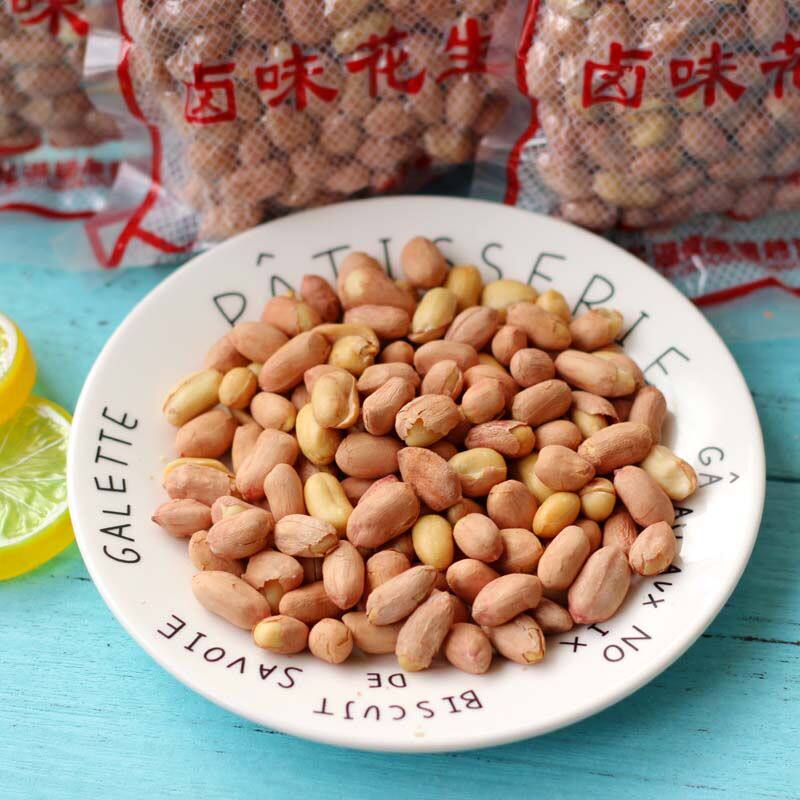 老汪嘉卤味花生 80 90休闲食品 带皮花生 下酒菜 坚果零食