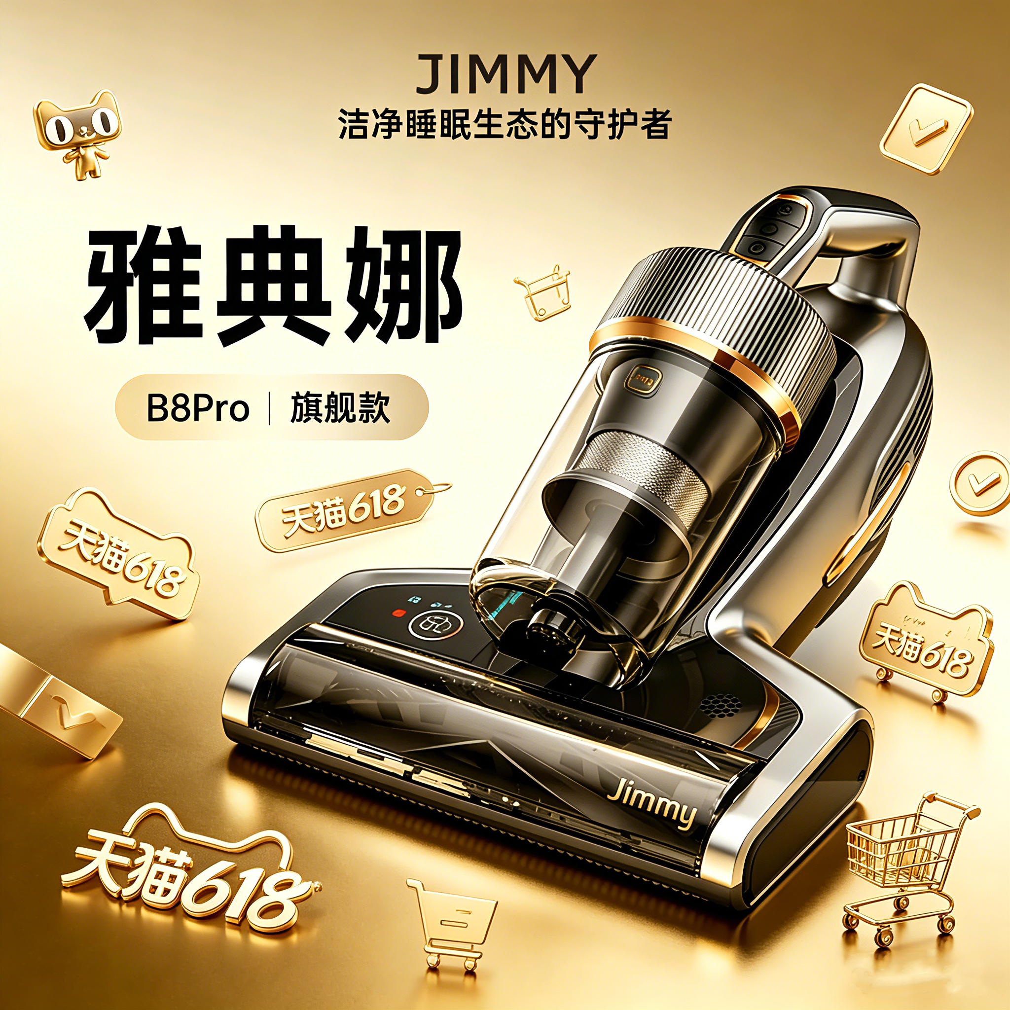 【700W功率】莱克吉米B8pro家用床上吸尘加热杀菌大吸力除螨仪