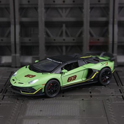 新款 建元仿真兰博SVJ63合金汽车模型声光敞篷玩具车男孩